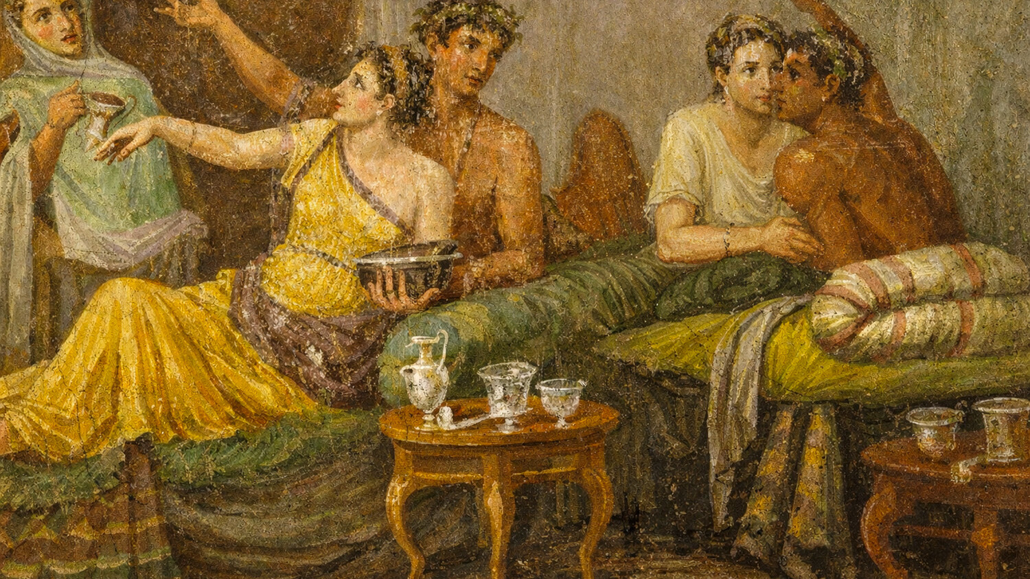illustrazione banchetto pompei